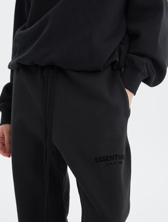 FEAR OF GOD ESSENTIALS Multi-stitch small label flocked straight trousers
