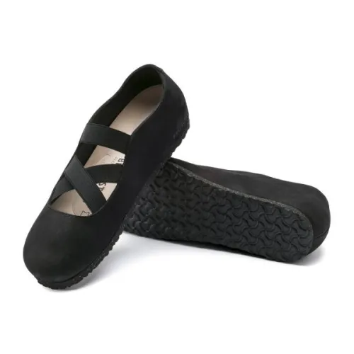 Birkenstock Santa Ana Black Nubuck Flat (Narrow)