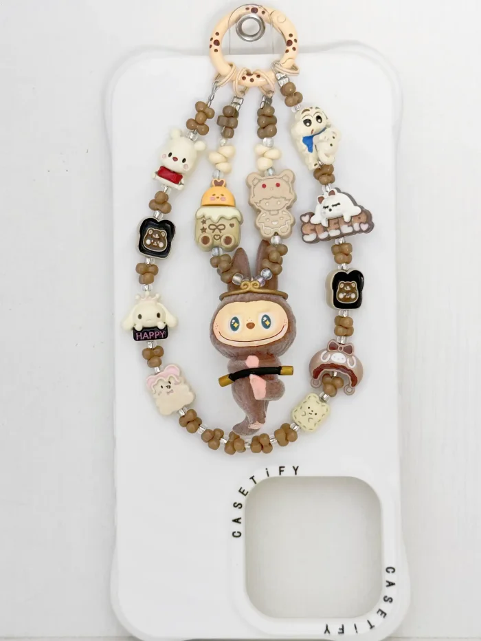 Handmade Alloy Charm Phone Strap Labubu