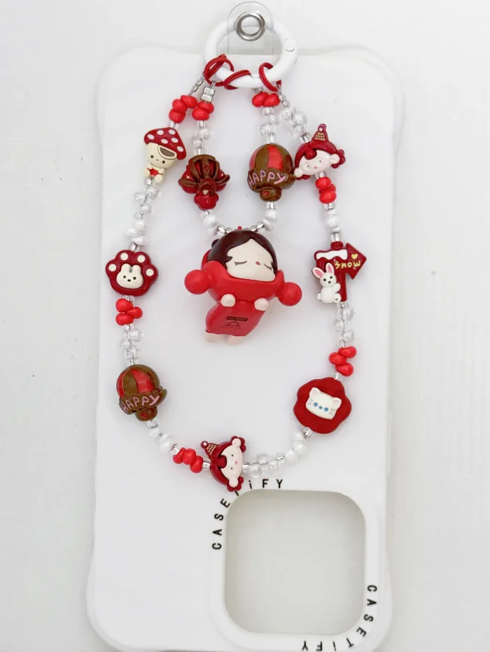 Handmade Alloy Charm Phone Strap Skullpanda