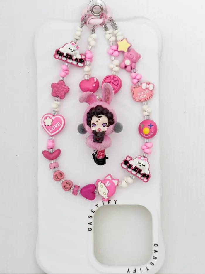 Handmade Alloy Charm Phone Strap Skullpanda