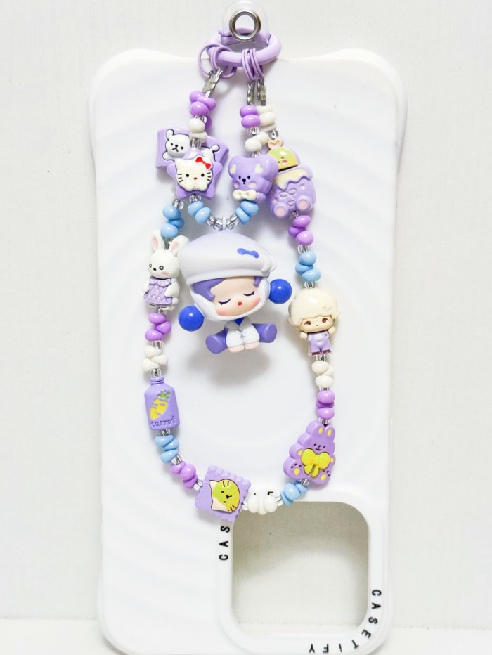 Handmade Alloy Charm Phone Strap Skullpanda