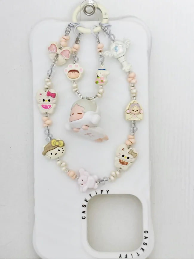 Handmade Alloy Charm Phone Strap Skullpanda