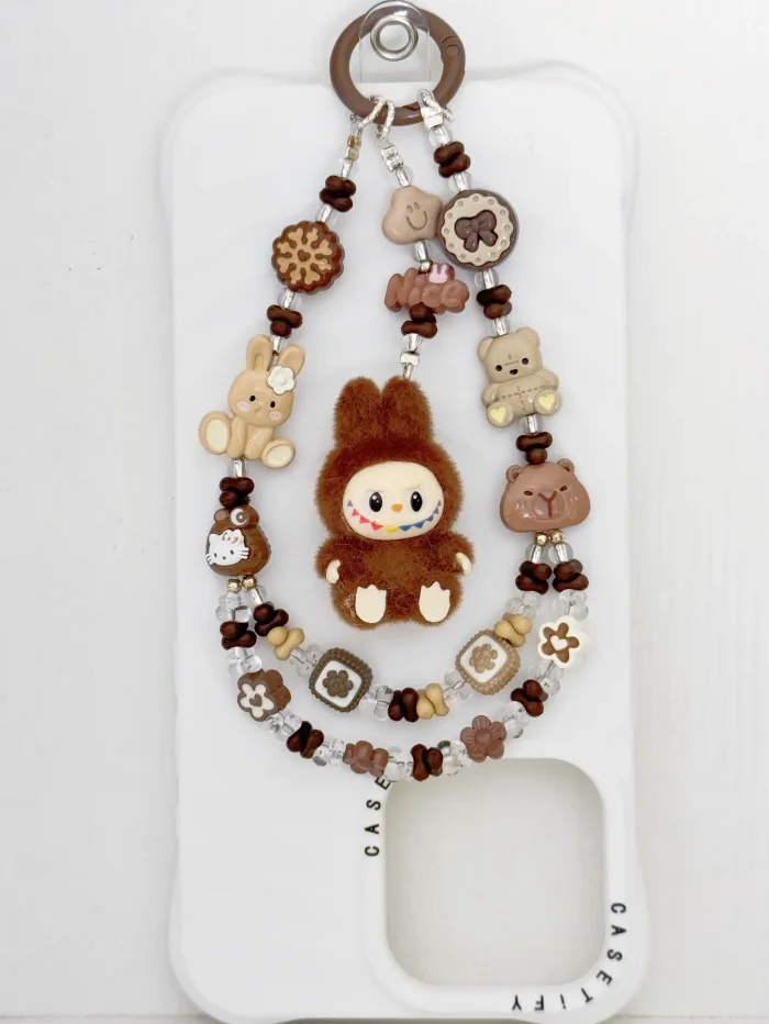Handmade Alloy Charm Phone Strap Labubu