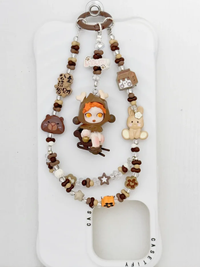 Handmade Alloy Charm Phone Strap Skullpanda