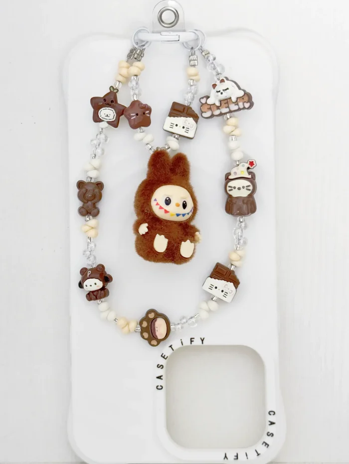 Handmade Alloy Charm Phone Strap Labubu