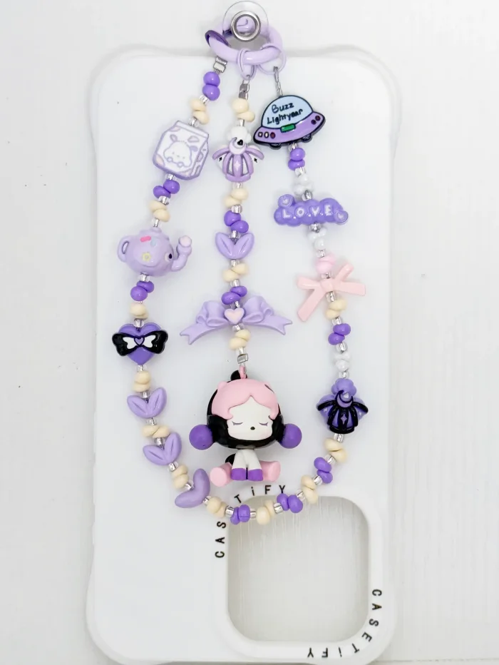 Handmade Alloy Charm Phone Strap Skullpanda