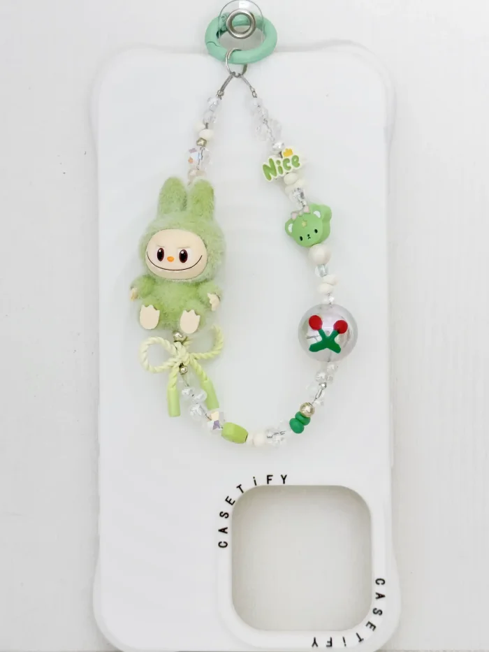 Handmade Alloy Charm Phone Strap Labubu