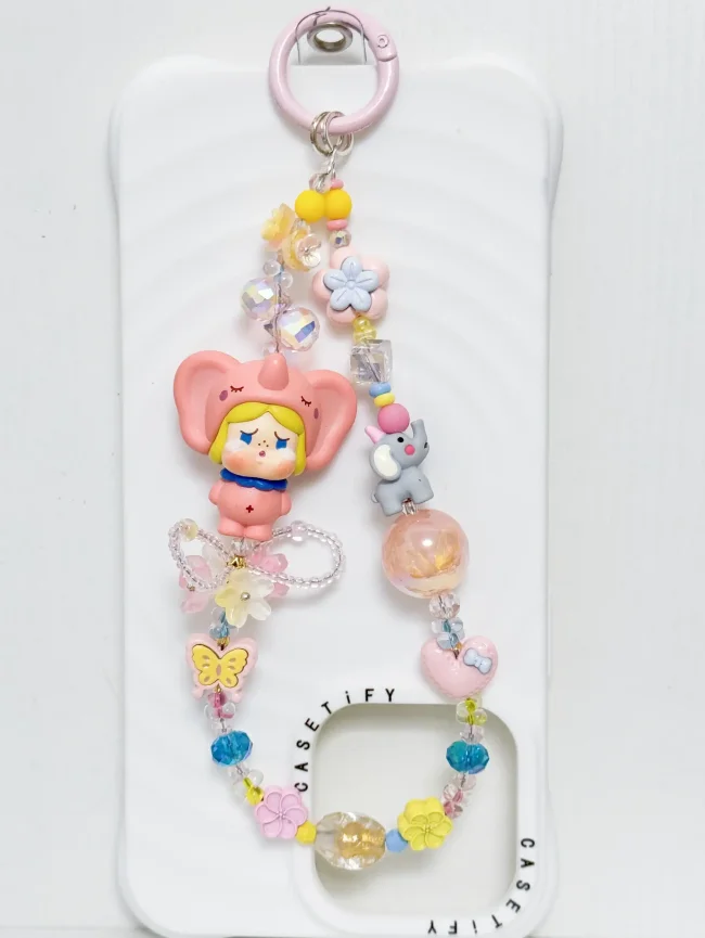 Handmade Alloy Charm Phone Strap Crybaby