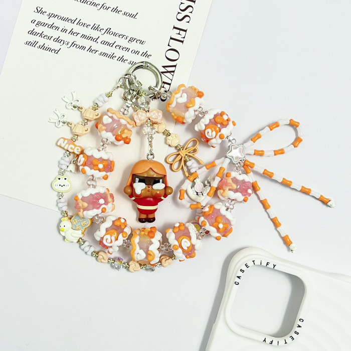 Hand Painted Beads Phone Charm Crybaby