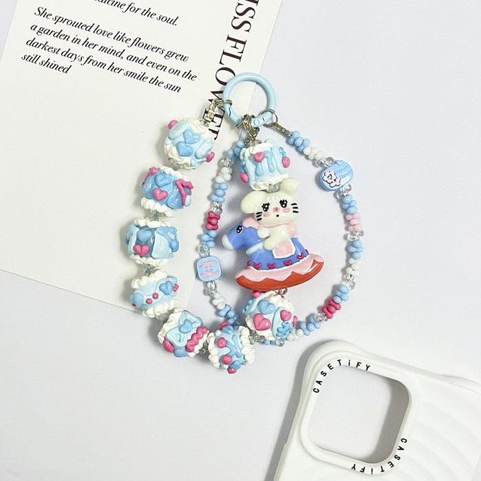 Hand Painted Beads Phone Charm Mikko