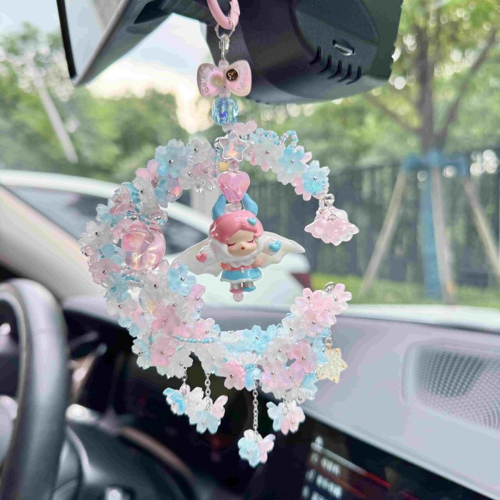 Handmade  Crystal Glass Charm Car Hanger