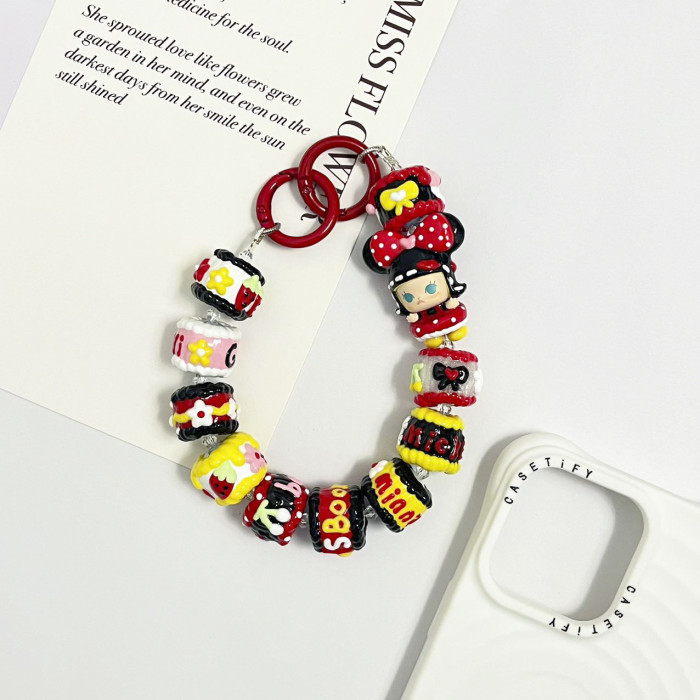 Hand Painted Beads Phone Charm Molly