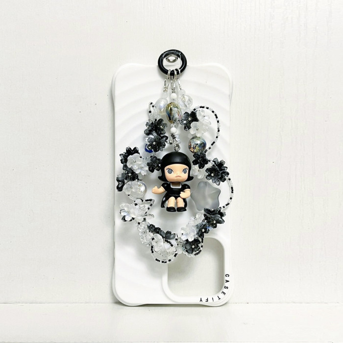 Handmade  Crystal Glass Charm Phone Strap Molly Dora Zsiga