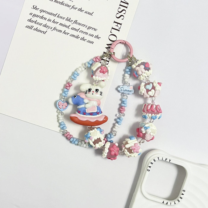 Hand Painted Beads Phone Charm Mikko