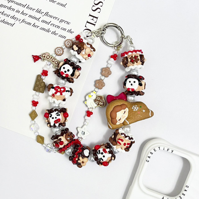 Hand Painted Beads Phone Charm Wendy