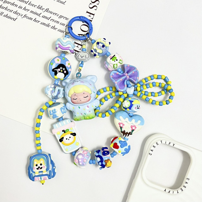 Hand Painted Beads Phone Charm Boys