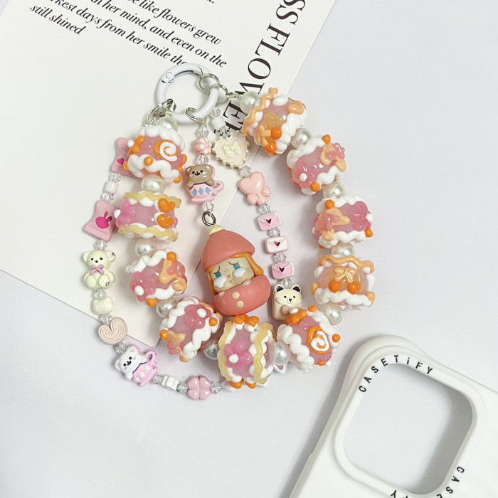 Hand Painted Beads Phone Charm Crybaby