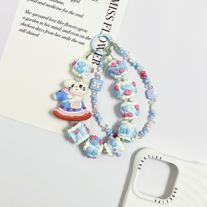 Hand Painted Beads Phone Charm Mikko