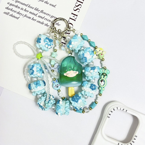 Hand Painted Beads Phone Charm Wendy