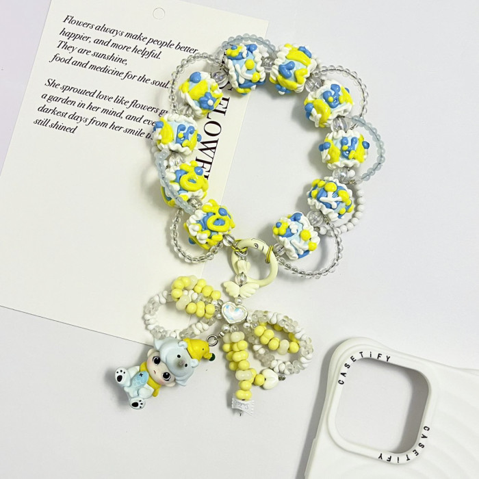 Hand Painted Beads Phone Charm Dimoo