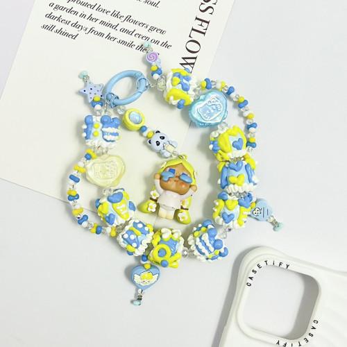 Hand Painted Beads Phone Charm Crybaby