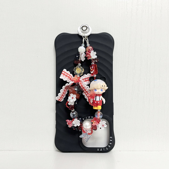 Handmade  Crystal Glass Charm Phone Strap Dimoo