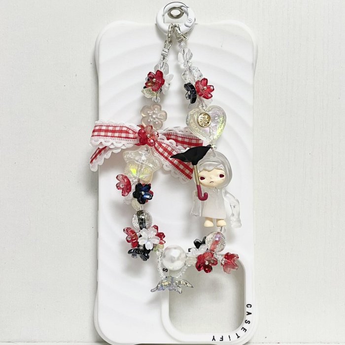 Handmade  Crystal Glass Charm Phone Strap Hirono
