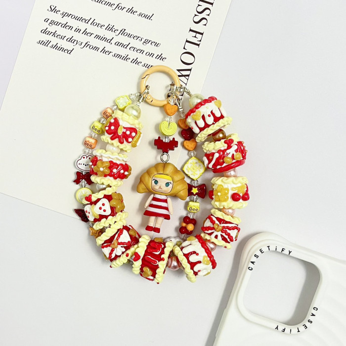 Hand Painted Beads Phone Charm Molly