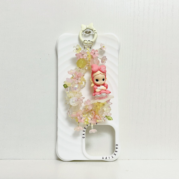 Handmade  Crystal Glass Charm Phone Strap Molly Dora Zsiga