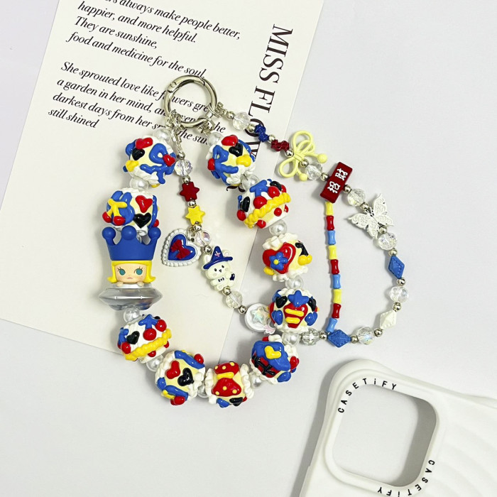 Hand Painted Beads Phone Charm Molly