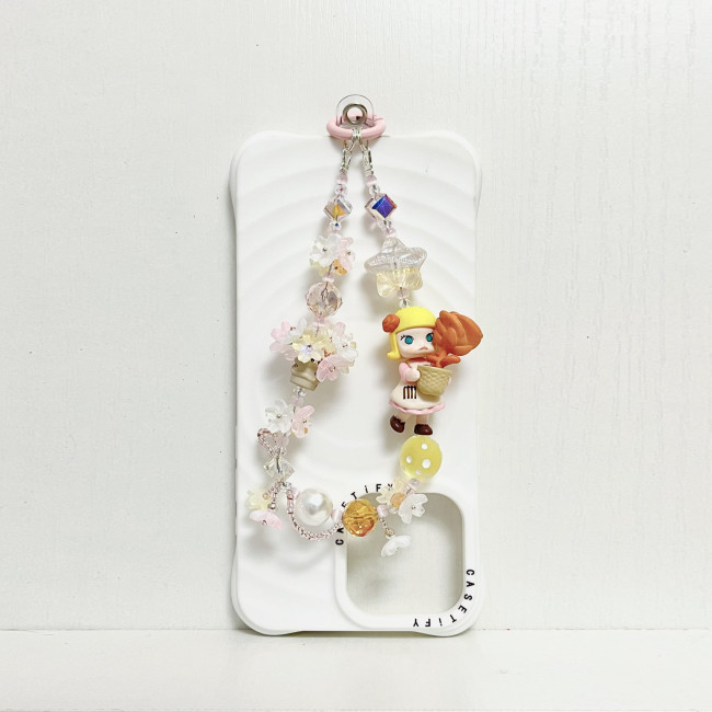 Handmade  Crystal Glass Charm Phone Strap Molly Dora Zsiga