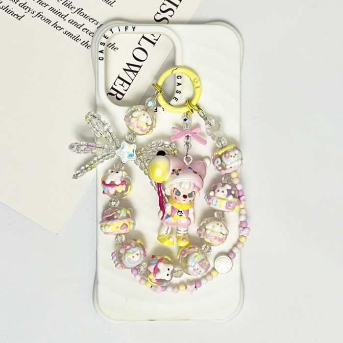 Hand Painted Beads Phone Charm Popmart Dora