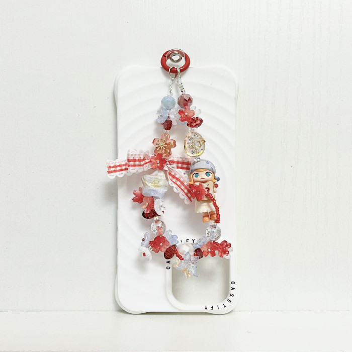 Handmade  Crystal Glass Charm Phone Strap Molly Dora Zsiga