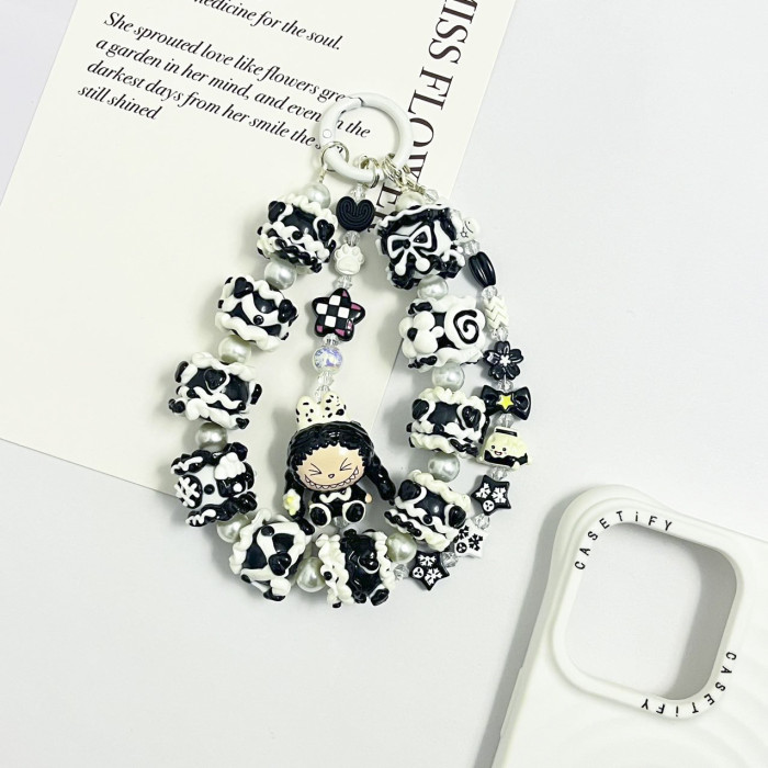 Hand Painted Beads Phone Charm Labubu