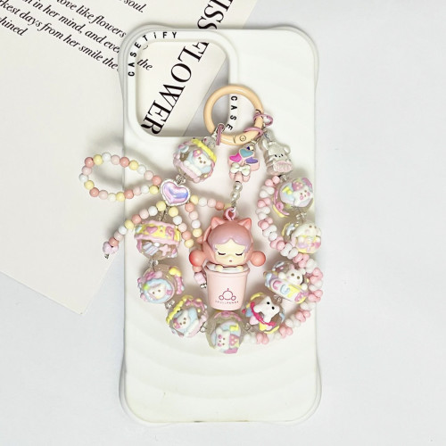 Hand Painted Beads Phone Charm Popmart Dora