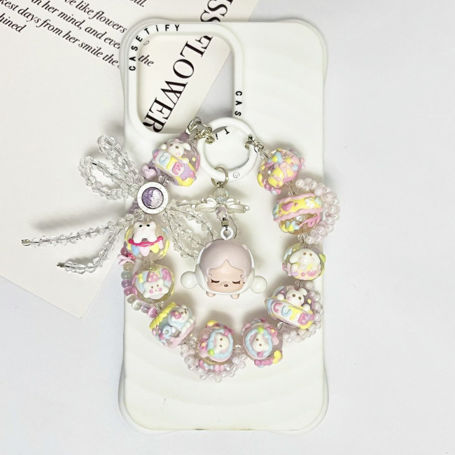 Hand Painted Beads Phone Charm Popmart Dora