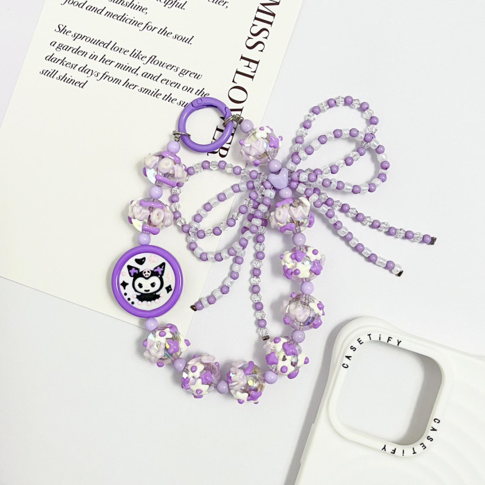 Hand Painted Beads Phone Charm Kuromi