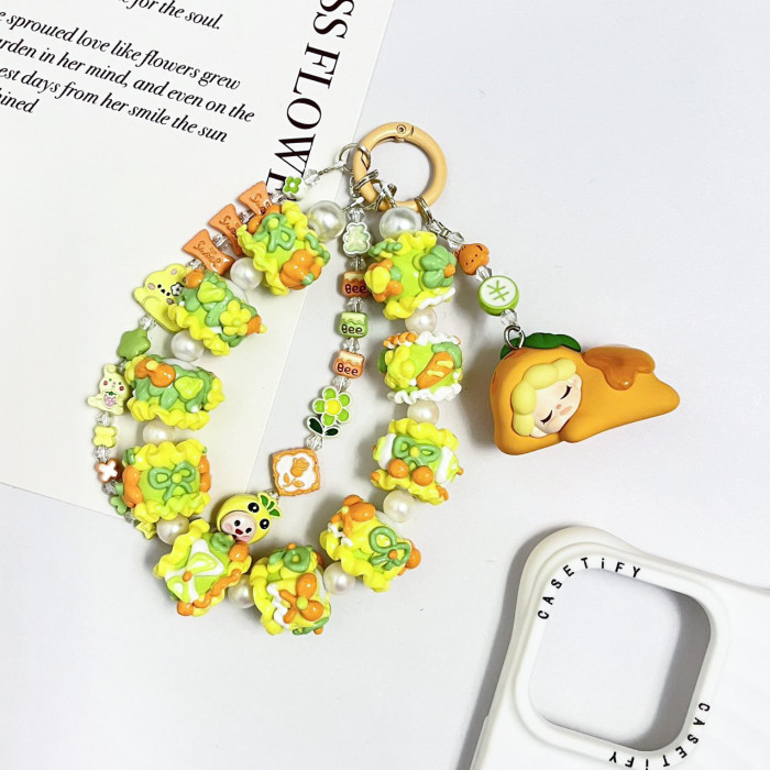Hand Painted Beads Phone Charm Wendy