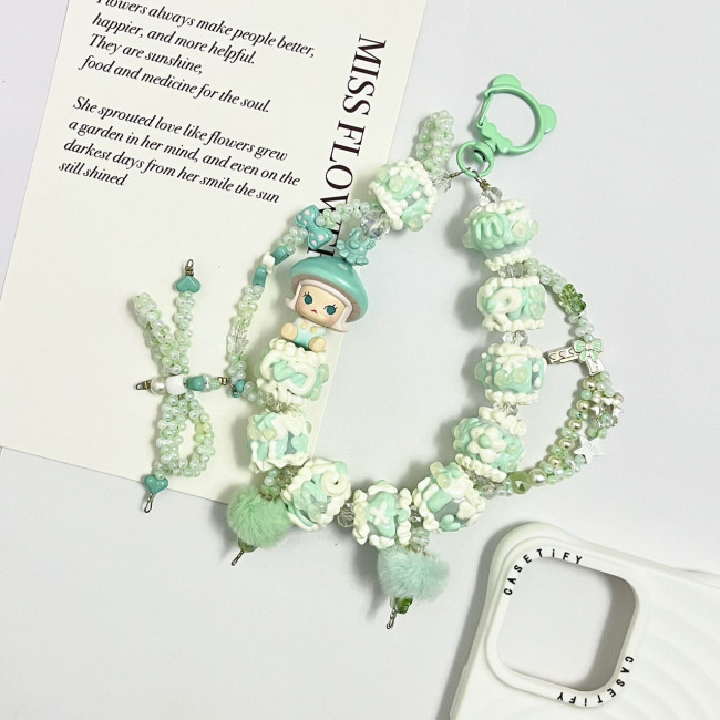 Hand Painted Beads Phone Charm Molly