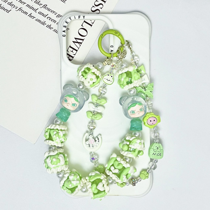 Hand Painted Beads Phone Charm Girls