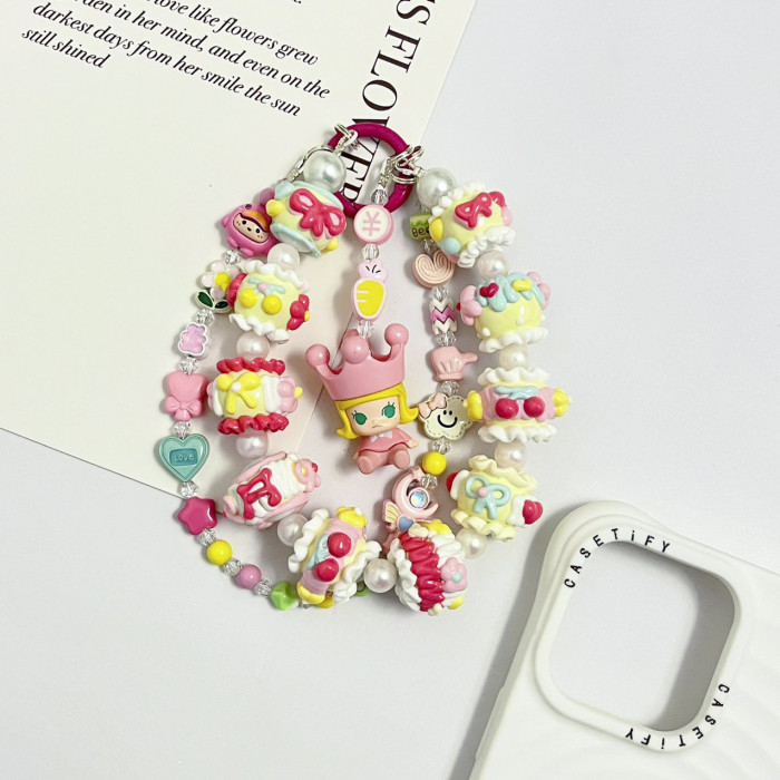 Hand Painted Beads Phone Charm Molly