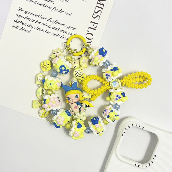 Hand Painted Beads Phone Charm Molly