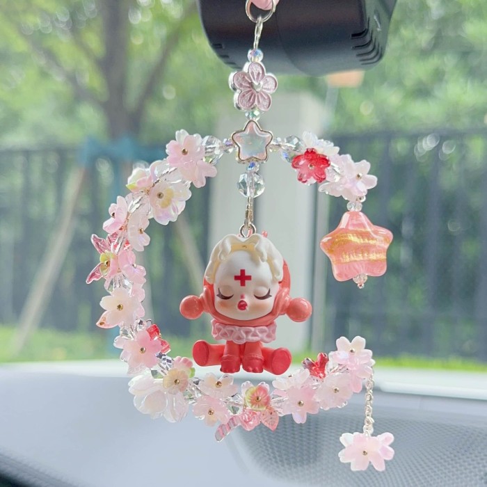 Handmade  Crystal Glass Charm Car Hanger