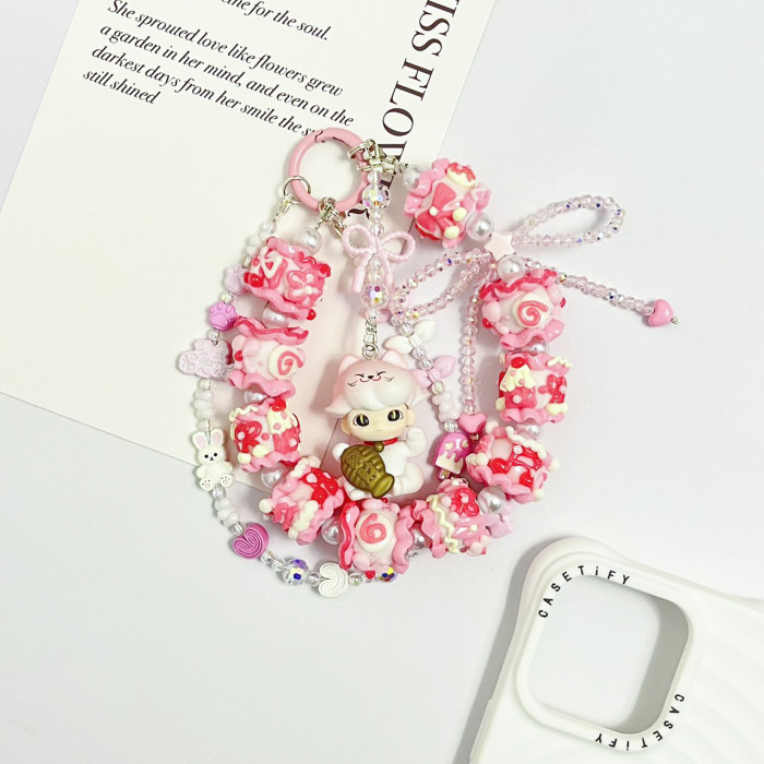 Hand Painted Beads Phone Charm Dimoo