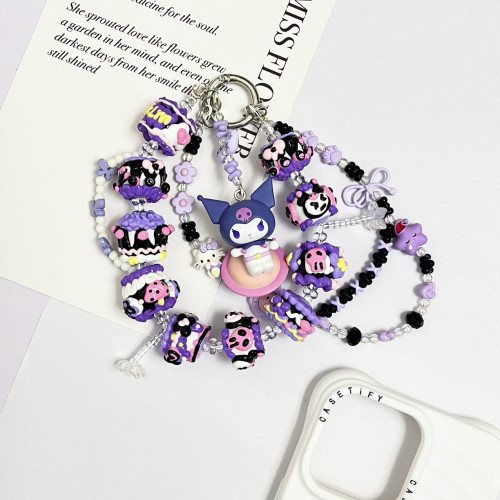 Hand Painted Beads Phone Charm Kuromi