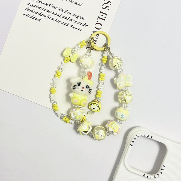 Hand Painted Beads Phone Charm Mikko