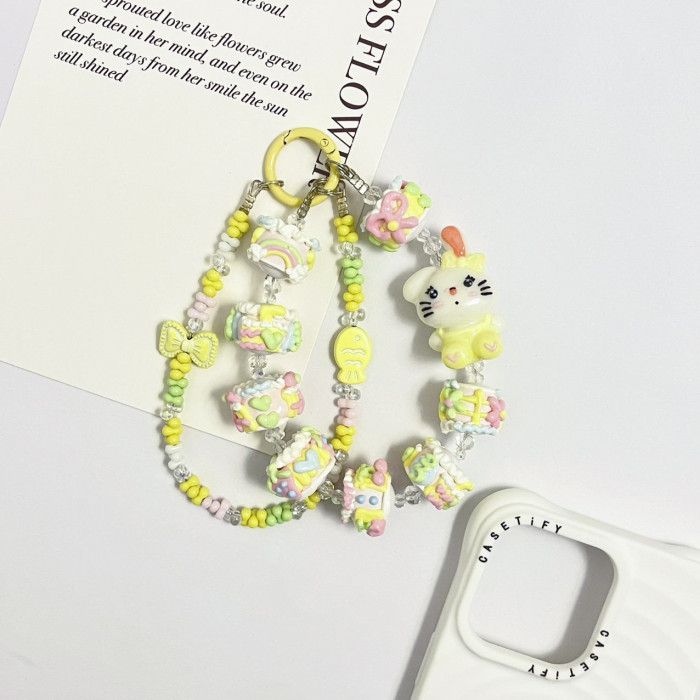 Hand Painted Beads Phone Charm Mikko