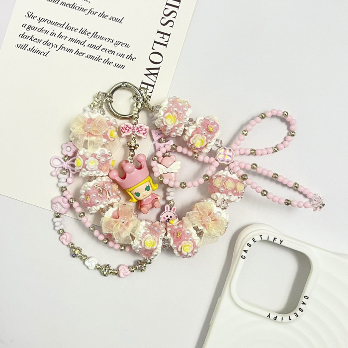 Hand Painted Beads Phone Charm Molly