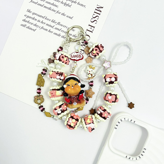Hand Painted Beads Phone Charm Crybaby